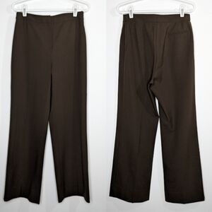 Lafayette 148 brown wool blend work pant 12
